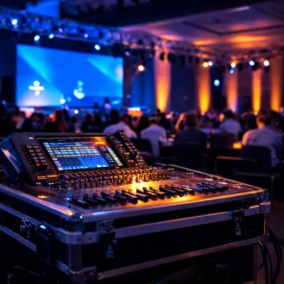 Sistema completo de iluminação para eventos corporativos